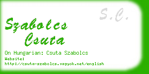 szabolcs csuta business card